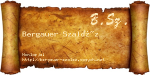 Bergauer Szaléz névjegykártya